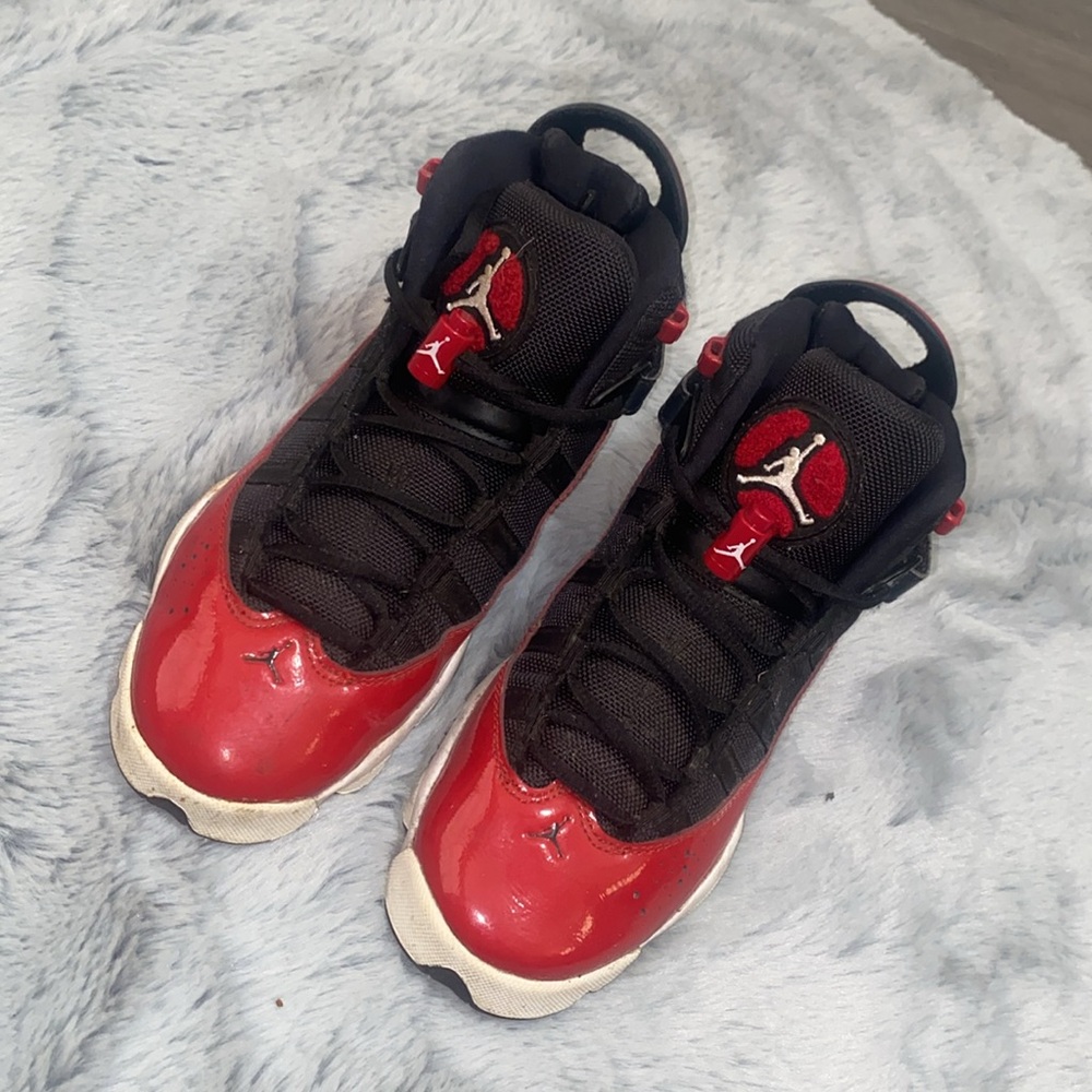 Red/Black/White Air Jordan 6 Rings